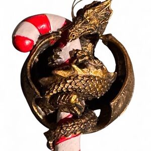 Toscano Sweet Tooth Dragon Candy Cane Ornament